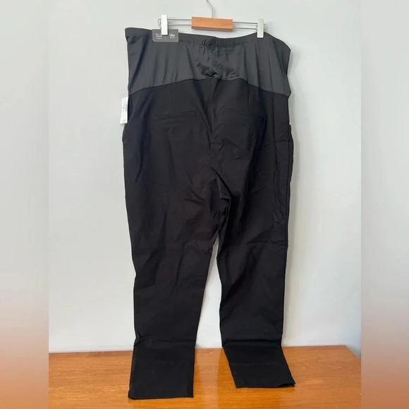 Maurices Maternity Pull On Bengaline Black Dress Pants Skinny | 18W - Picture 4 of 9